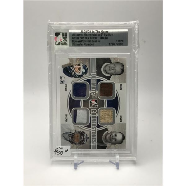 2008-09 IN THE GAME ULTIMATE MEMORABILIA 11/24 (BRODA,BOWER,POTVIN,TOSKALA)