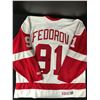 Image 1 : SERGEI FEDOROV SIGNED DETROIT RED WINGS CCM JERSEY (JSA COA)
