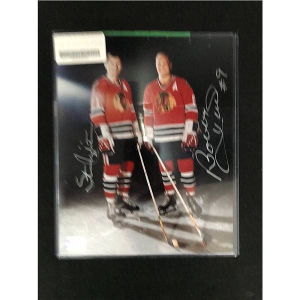 STAN MIKITA AND BOBBY HULL SIGNED CHICAGO BLACKHAWKS 8 X 10 (AUTOGRAPH AUTHENTIC COA)