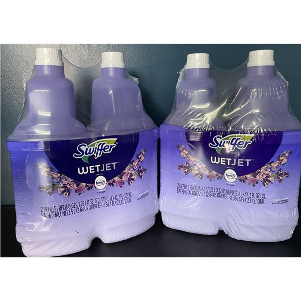 Lot of 2 Swiffer WetJet w/ Febreeze Multi-Purpose Floor Cleaner Refills - 1.25L - 2 Per Pack/4 Total