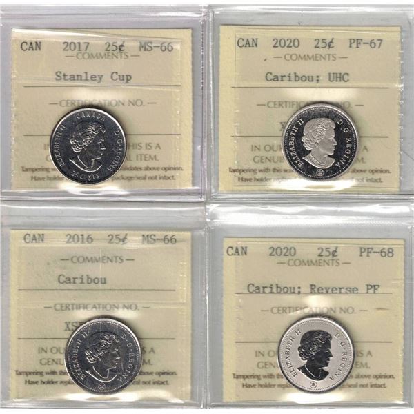 25¢ ICCS Lot of 4 pcs, Stanley Cup