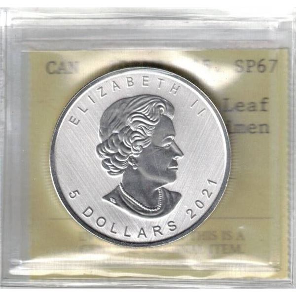 2021W Canada $5 SML Taylored Specimen SP67
