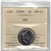 Image 1 : 1999P 5¢ NBU ICCS MS67