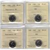Image 1 : 1982 10¢ MS67, 1983 10¢ MS67, 1985 10¢ MS67, 1987 10¢ MS67, 4pcs All ICCS, NBU