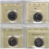 Image 1 : 25¢ 1982 to 2001P ICCS & PCCS (Professional Coin Certification System) All NBU 4pcs