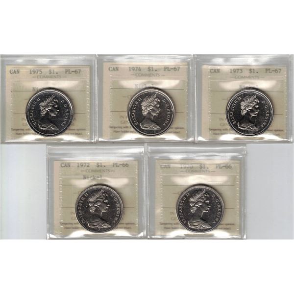 $1. ICCS Proof Like Lot of 5 pcs