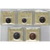 1999 5¢ 10¢ 25¢ 50¢ MS67, $1 MS66, NBU PCCS (Professional Coin Certification System)