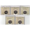 Image 1 : 2007-08-09 Olympic X 5, 25¢ All ICCS MS66