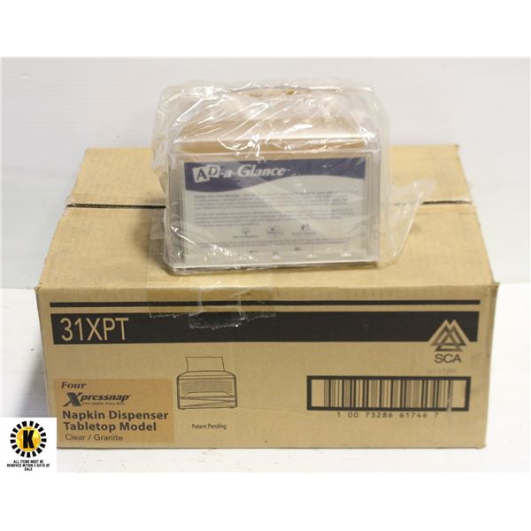 CASE OF 4 NEW XPRESSNAP TABLETOP NAPKIN DISPENSERS