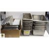 Image 1 : LOT OF 19 STAINLESS STEEL INSERTS W/ ASSORTED LIDS