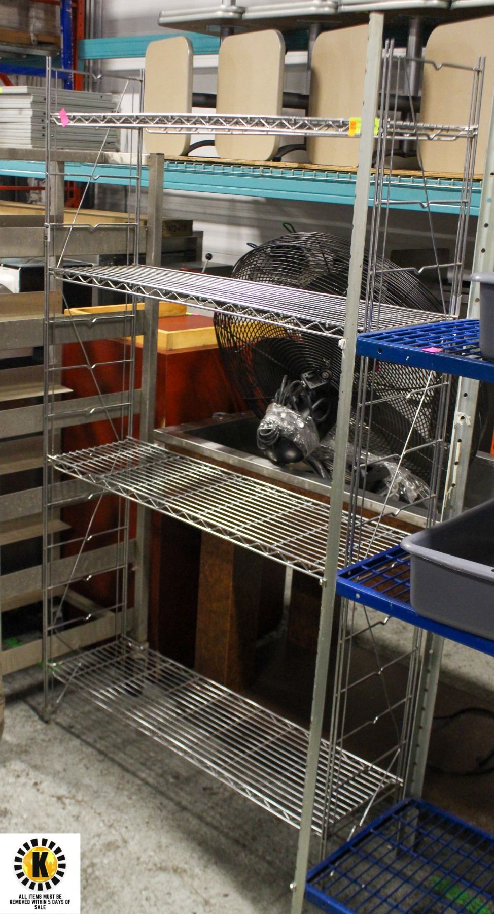 4-TIER METRO CHROME WIRE RACK - 42