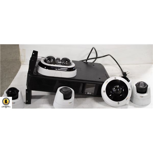 LOT OF 6 AXIS SECURITY CAMERAS W/ BATTERY BACKUP