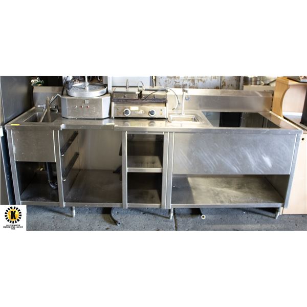 96" PREP / WORK STATION W/ SINK WELL TAP