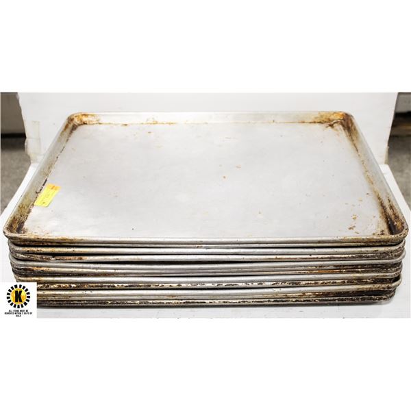 LOT OF 12 FULL SIZE ALUMINUM BUN PANS