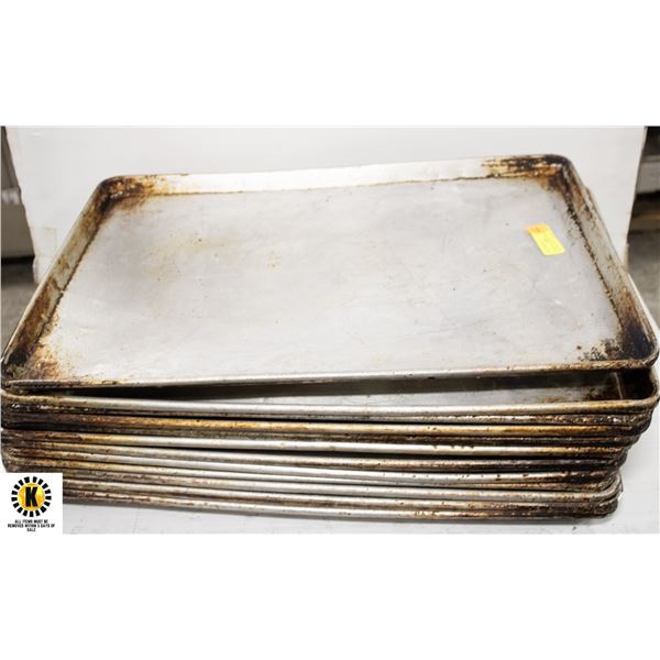LOT OF 11 FULL SIZE ALUMINUM BUN PANS