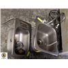 Image 1 : LOT OF 2 STAINLESS STEEL DROP IN HAND SINKS *AS IS
