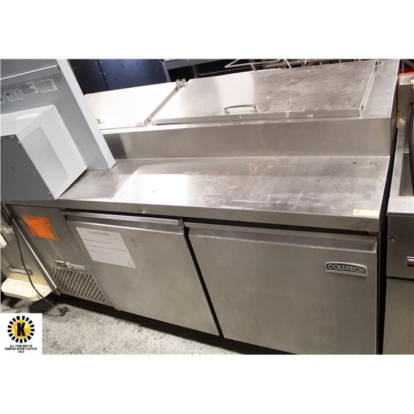 COLDTECH 70" STAINLESS STEEL 2-DOOR PIZZA PREP