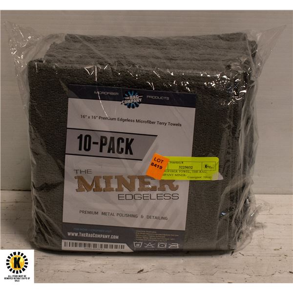 MICROFIBER TOWEL, THE RAG COMPANY MINER-