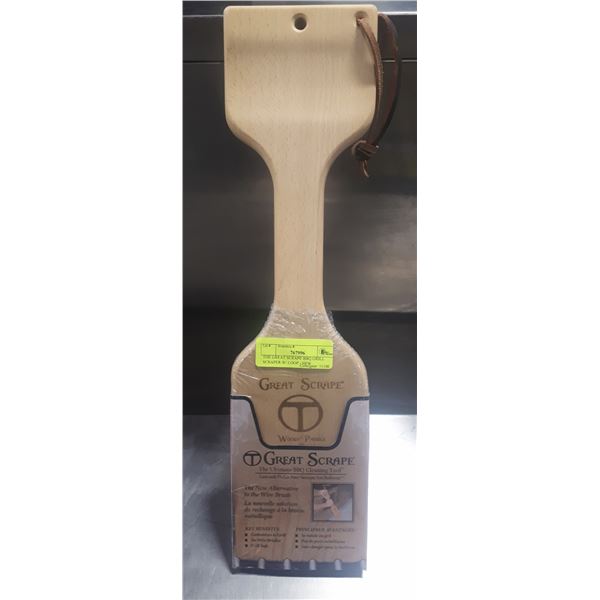 THE GREAT SCRAPE BBQ GRILL SCRAPER W/ LOOP - NEW