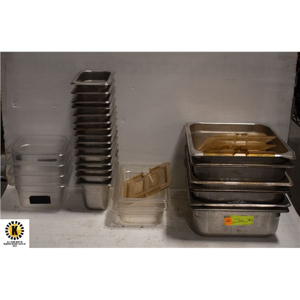 26 ASSORTED S/S & PLASTIC INSERTS