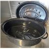 Image 2 : NEW 18LBS CARBON STEEL ENAMELED ROASTER W/ LID