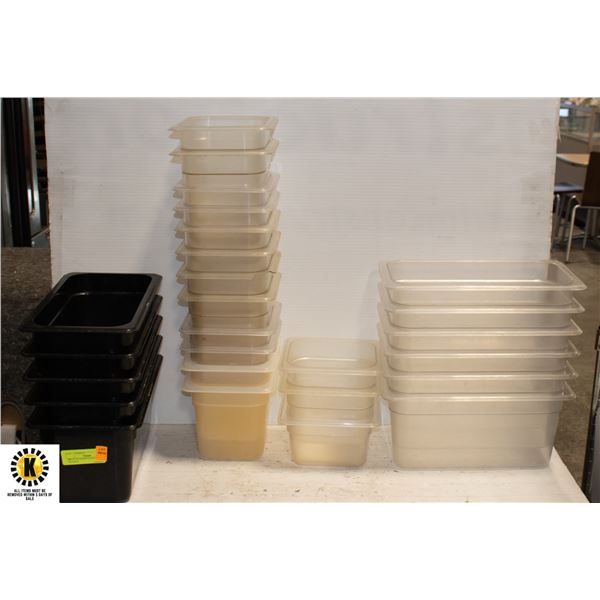 SHELF OF ASSORTED PLASTIC INSTERTS