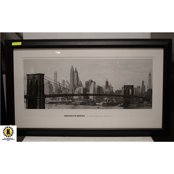 1 FRAMED BROOKLYN BRIDGE PRINT