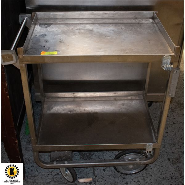 2-TIER STAINLESS STEEL BUSSING/SERVICE CART