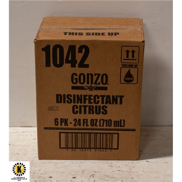 8 CASES OF GONZO CITRUS DISINFECTANT