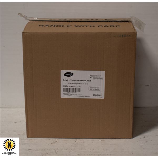 CASE OF DIVERSEY ANTISEPTIC WIPES  12X 160 WIPES