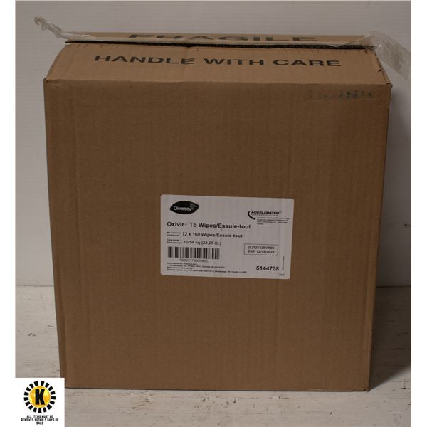 CASE OF DIVERSEY ANTISEPTIC WIPES  12X 160 WIPES