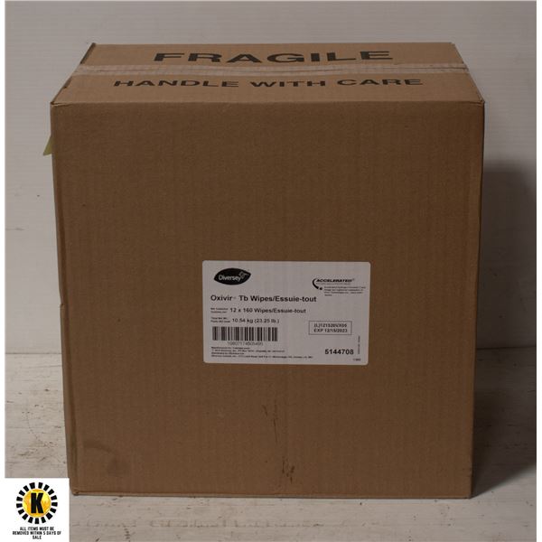 CASE OF DIVERSEY ANTISEPTIC WIPES  12X 160 WIPES