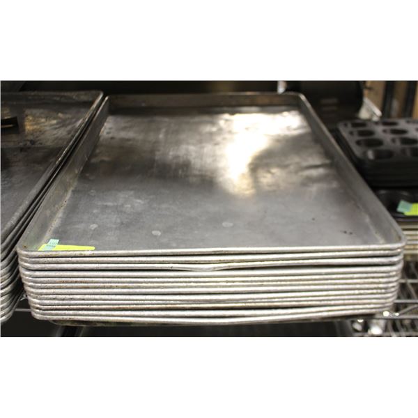 LOT OF 12 FULL SIZE ALUMINUM BUN PANS