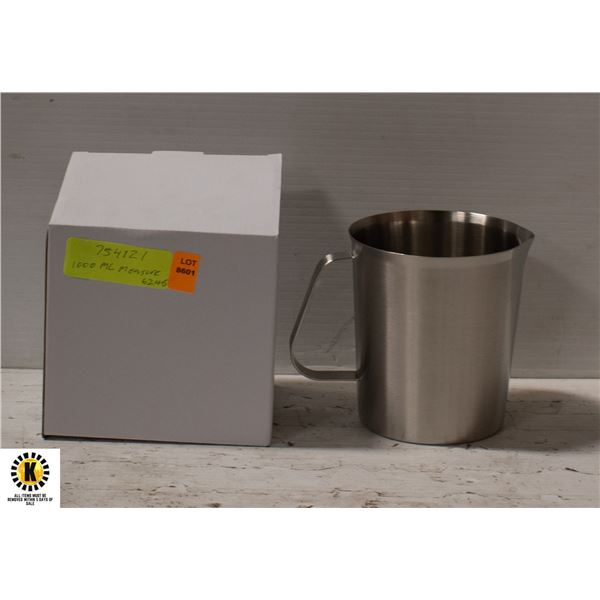 NEW 1000ML STAINLESS STEEL GRADUATED MEASURE