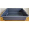 Image 3 : NEW GREY MEAT TOTE BOX / BUS PAN 20" X 15" X 5"