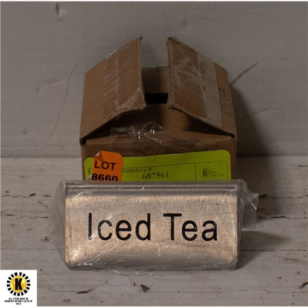 LOT OF 12 NEW OMCAN 3" STAINLESS STEEL ICED TEA