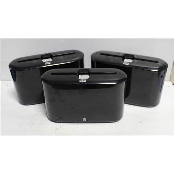 3 TORK TABLE TOP HAND TOWEL DISPENSERS