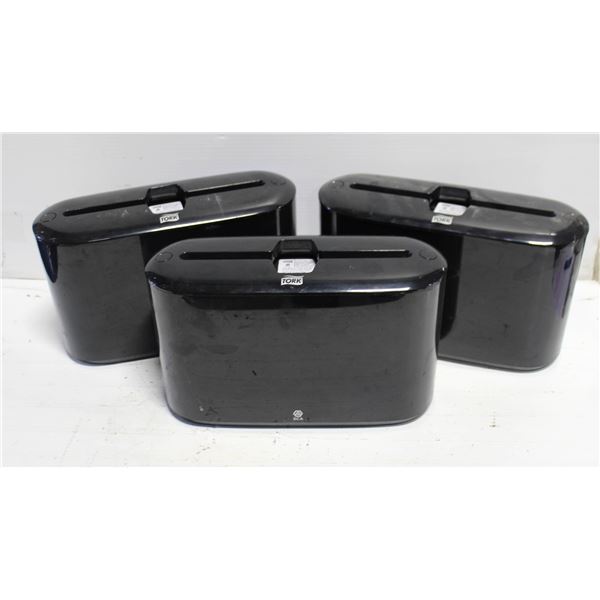 3 TORK TABLE TOP HAND TOWEL DISPENSERS