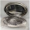 Image 1 : LOT OF 3 NEW OVAL SERVICE TRAYS 18" X 12"