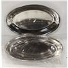 Image 1 : LOT OF 3 NEW OVAL SERVICE TRAYS 14" X 9"