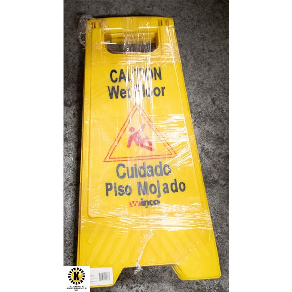 LOT OF 3 CAUTION WET FLOOR SIGNS