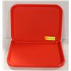 Image 1 : 6 NEW 10" X 14" RED FAST FOOD TRAYS