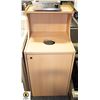Image 1 : WOODEN GARBAGE RECEPTICAL W/ TRAY SHELF