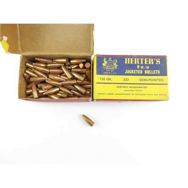 HERTER'S 8MM CALIBER BULLETS LOT