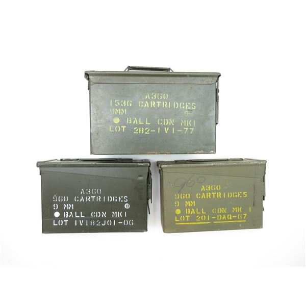 ASSORTED METAL AMMO TIN LOT