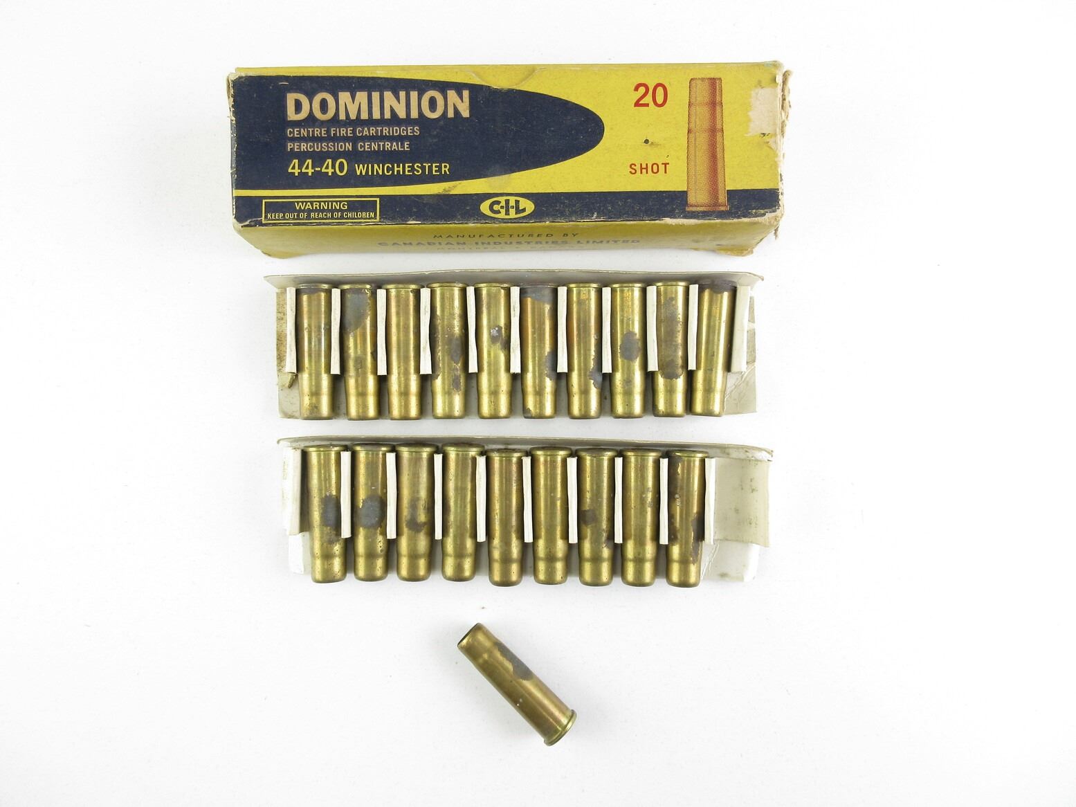 COLLECTIBLE DOMINION .44-40 WIN SHOT SHELL AMMO LOT