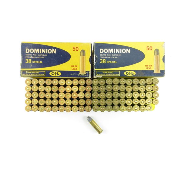 DOMINION .38 SPECIAL AMMO LOT