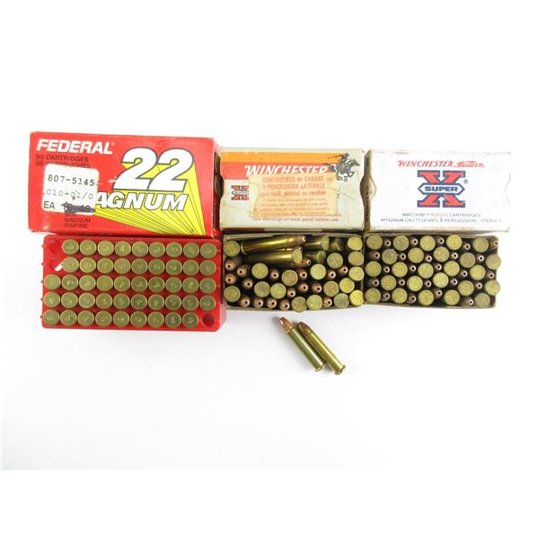 ASSORTED .22 MAGNUM AMMO LOT