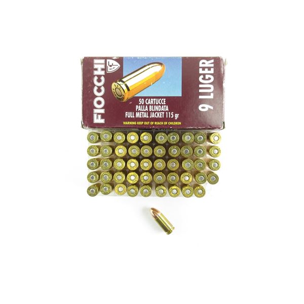 FIOCCHI 9MM LUGER AMMO LOT