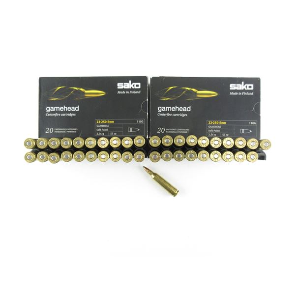 SAKO .22-250 REM AMMO LOT